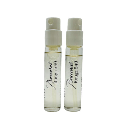 In1mart 2 B.accarat R.ouge 540 Eau De Parfum Spray Sample Vial 0.06 fl.oz/ 2ml Each Avelisse