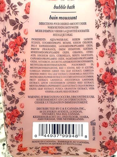 Crabtree & Evelyn Rosewater Bubble Bath & Shower Gel 21.9 oz Avelisse