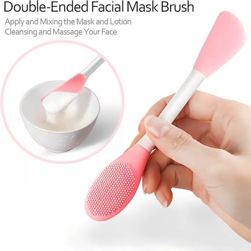 2-in-1 Silicone Facial Cleansing Brush – Exfoliate, Massage, Remove Blackheads, Deep Pore Cleansing & DIY Mask Applicator - görsel 10