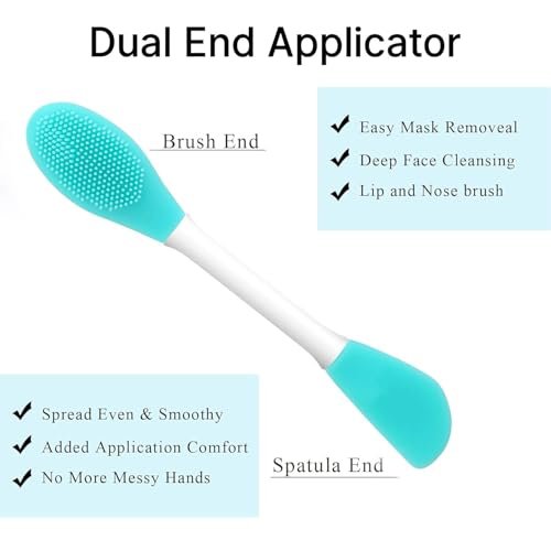 2-in-1 Silicone Facial Cleansing Brush – Exfoliate, Massage, Remove Blackheads, Deep Pore Cleansing & DIY Mask Applicator - görsel 8
