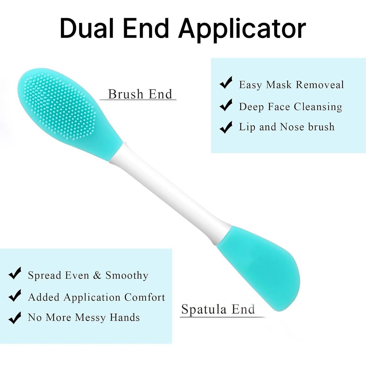2-in-1 Silicone Facial Cleansing Brush – Exfoliate, Massage, Remove Blackheads, Deep Pore Cleansing & DIY Mask Applicator - görsel 7