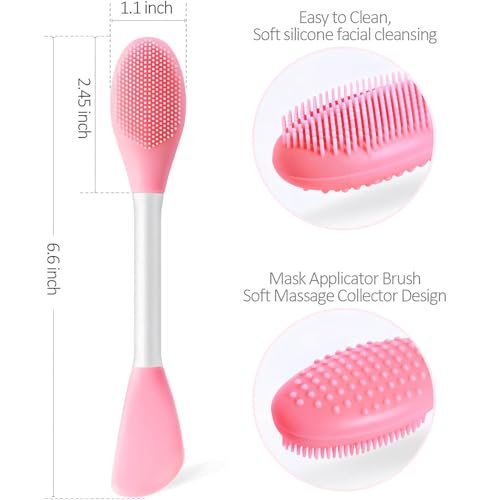 2-in-1 Silicone Facial Cleansing Brush – Exfoliate, Massage, Remove Blackheads, Deep Pore Cleansing & DIY Mask Applicator - görsel 12
