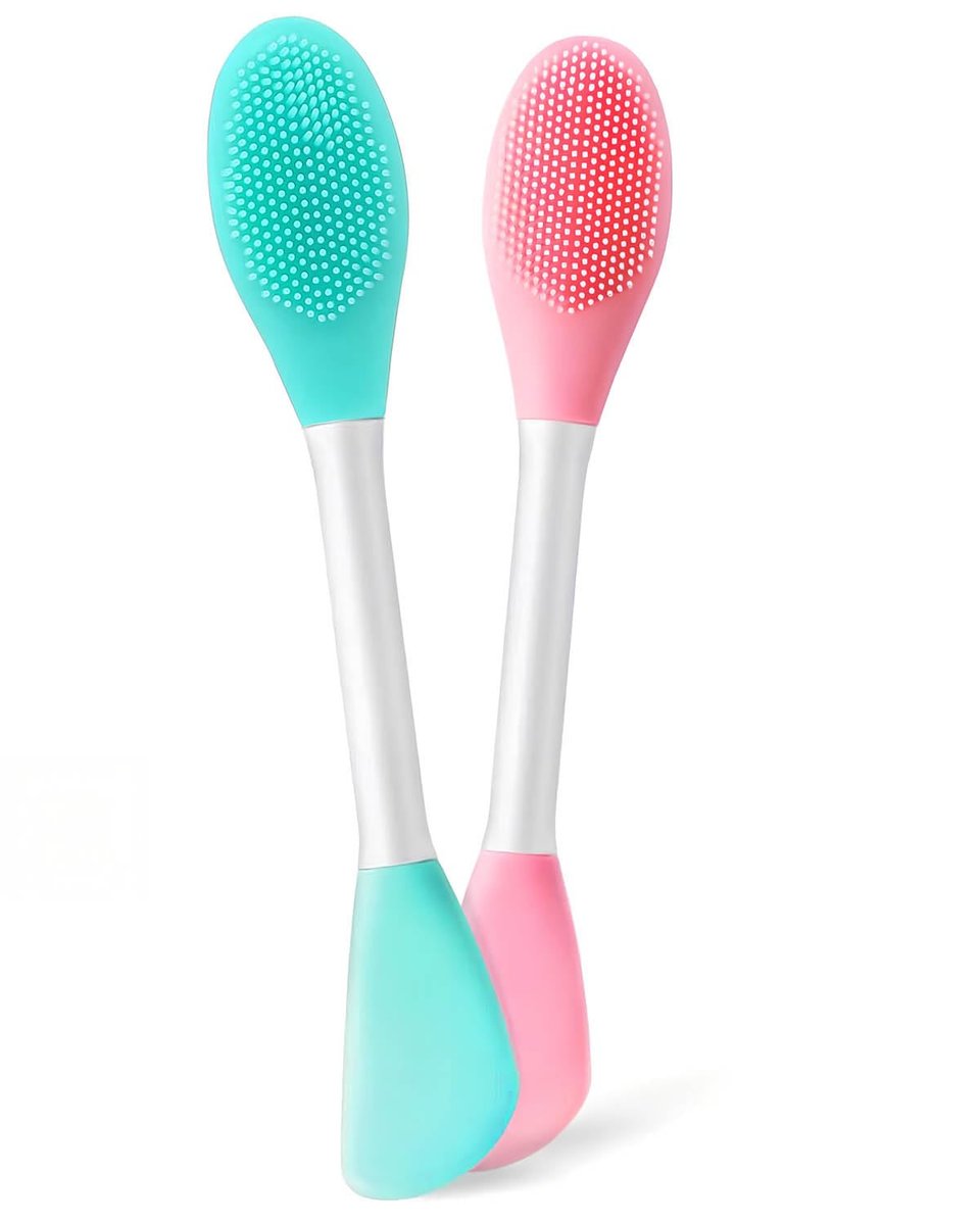 2-in-1 Silicone Facial Cleansing Brush – Exfoliate, Massage, Remove Blackheads, Deep Pore Cleansing & DIY Mask Applicator - görsel 1
