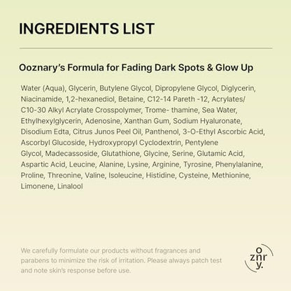 Ooznary Vita 3 Serum with Vitamin C Derivatives, Niacinamide, and Glutathione – Korean Skin Care for Uneven Skin Tone & Dull Skin, 1.69 fl.oz (50ml) Avelisse