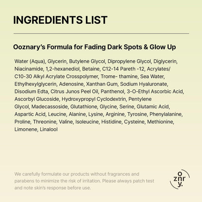 Ooznary Vita 3 Serum with Vitamin C Derivatives, Niacinamide, and Glutathione – Korean Skin Care for Uneven Skin Tone & Dull Skin, 1.69 fl.oz (50ml) Avelisse
