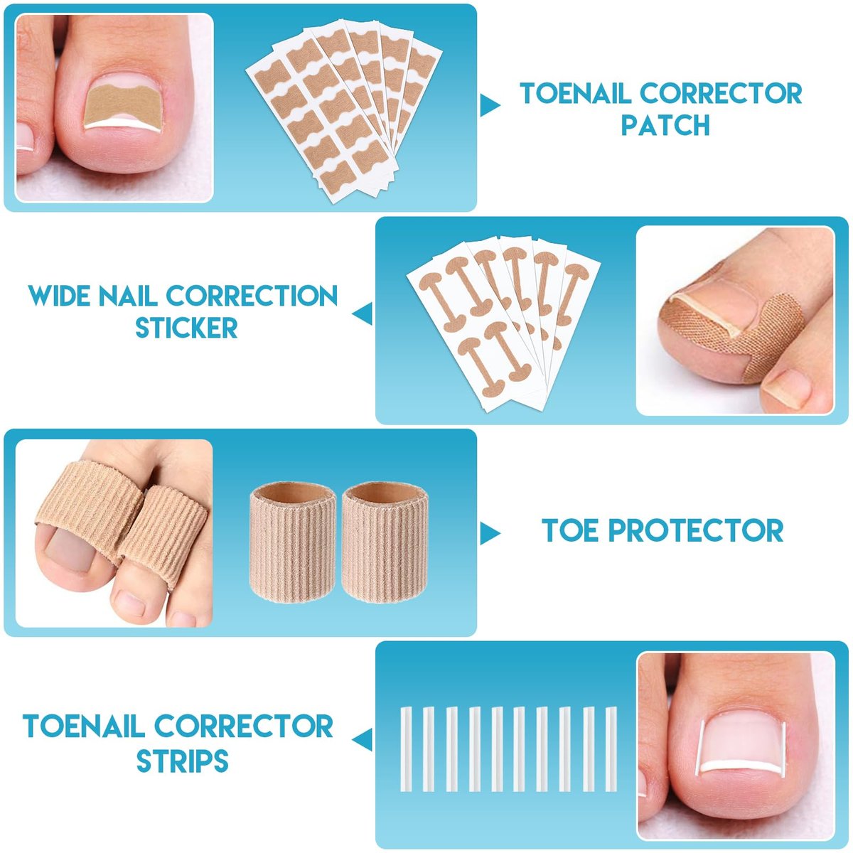 Professional Ingrown Toenail Removal Kit - Complete Stainless Steel Tool Set with Corrector Drops, Patches, Clipper, and File Lifter - görsel 8