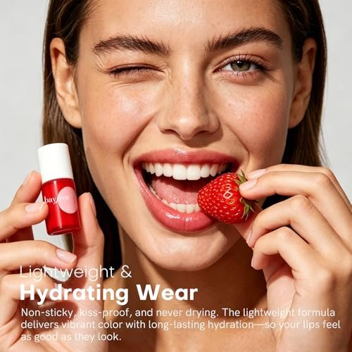 bayfree Lip Tint Stain Set - 7 PCS Long Lasting Waterproof Lip Stain, Lightweight Non-Sticky Transfer-Proof Matte Finish (Fruit Land) Avelisse