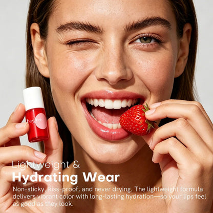 bayfree Lip Tint Stain Set - 7 PCS Long Lasting Waterproof Lip Stain, Lightweight Non-Sticky Transfer-Proof Matte Finish (Fruit Land) Avelisse