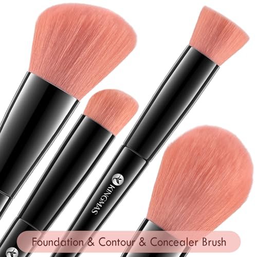 KINGMAS 10 Pieces Makeup Brushes Set – Premium Vegan & Cruelty-Free Face and Eye Brushes, Ultra-Soft Synthetic - görsel 8