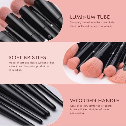 KINGMAS 10 Pieces Makeup Brushes Set – Premium Vegan & Cruelty-Free Face and Eye Brushes, Ultra-Soft Synthetic - görsel 4