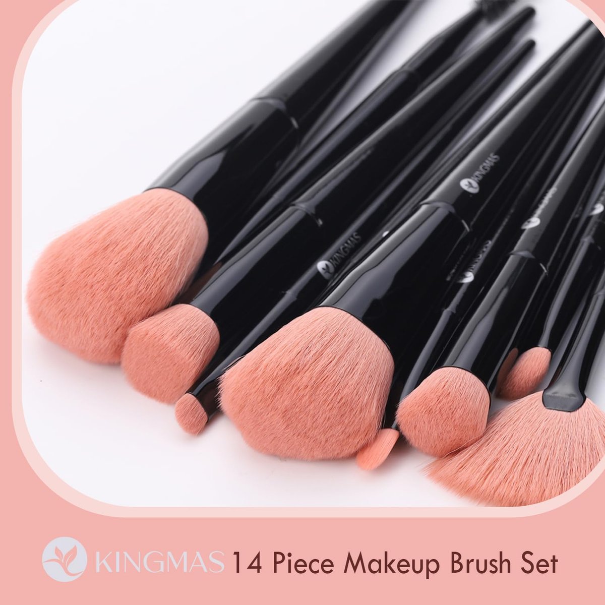 KINGMAS 10 Pieces Makeup Brushes Set – Premium Vegan & Cruelty-Free Face and Eye Brushes, Ultra-Soft Synthetic - görsel 11