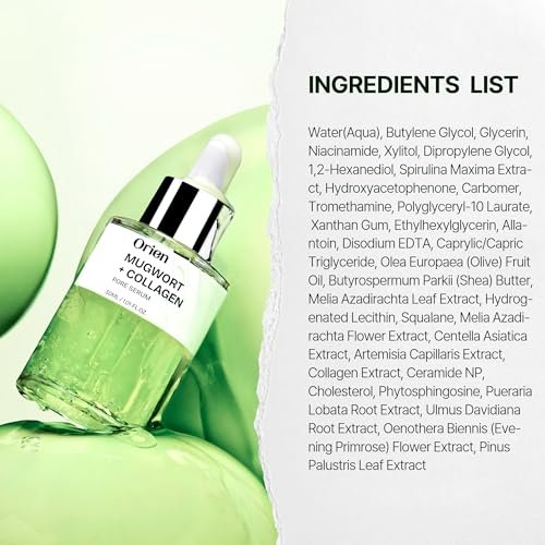 Orien Mugwort Collagen Pore Serum - 1.01 fl oz | Firming & Pore Minimizing Face Serum Avelisse