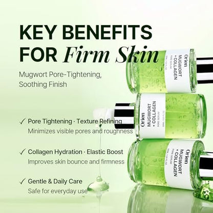 Orien Mugwort Collagen Pore Serum - 1.01 fl oz | Firming & Pore Minimizing Face Serum Avelisse