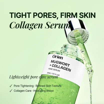 Orien Mugwort Collagen Pore Serum - 1.01 fl oz | Firming & Pore Minimizing Face Serum Avelisse