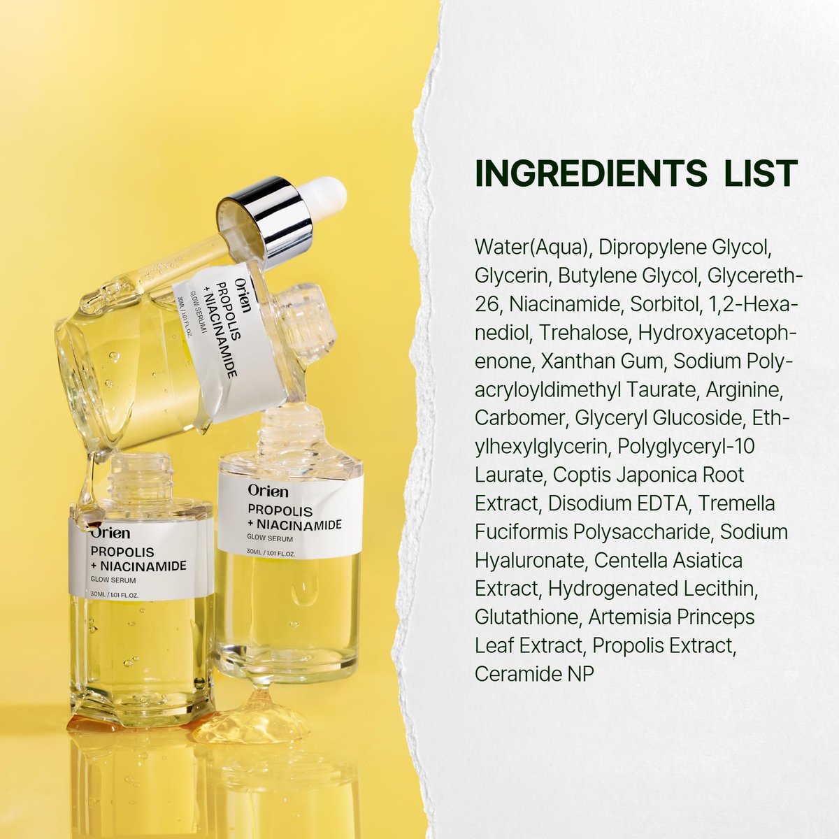 Orien Propolis Niacinamide Glow Serum – 1.01 fl.oz. Daily Brightening & Soothing Face Serum - görsel 15