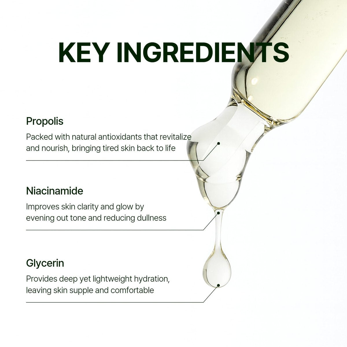 Orien Propolis Niacinamide Glow Serum – 1.01 fl.oz. Daily Brightening & Soothing Face Serum - görsel 9