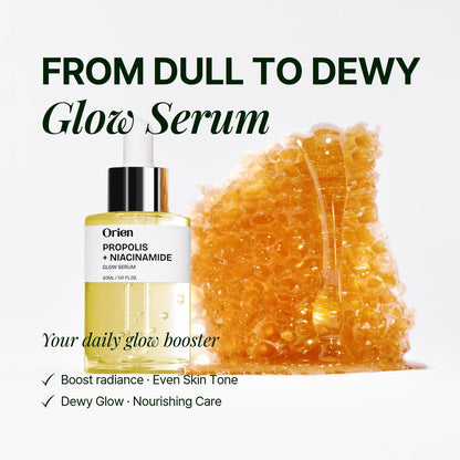Orien Propolis Niacinamide Glow Serum – 1.01 fl.oz. Daily Brightening & Soothing Face Serum