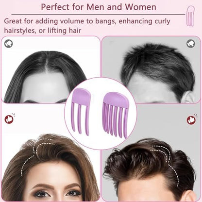 Hair Volume Clip 2 Pack for Fluffy Hairstyles – No-Crease Hair Volumizing Clip Comb, Root Lifting Volume Booster Tool for Full, High Crown Look, Ideal for Blow-Dry Styling for Men & Women