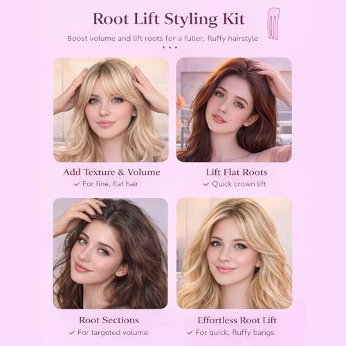 Hair Volume Clip 2 Pack for Fluffy Hairstyles – No-Crease Hair Volumizing Clip Comb, Root Lifting Volume Booster Tool for Full, High Crown Look, Ideal for Blow-Dry Styling for Men & Women - görsel 8