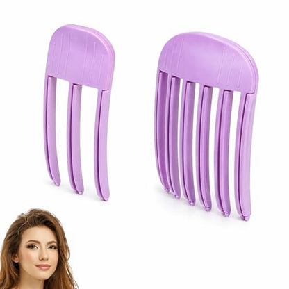 Hair Volume Clip 2 Pack for Fluffy Hairstyles – No-Crease Hair Volumizing Clip Comb, Root Lifting Volume Booster Tool for Full, High Crown Look, Ideal for Blow-Dry Styling for Men & Women