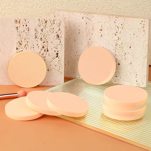 12 Pack Round Makeup Sponges - Skin Color Foundation Sponges for Flawless Application - görsel 12