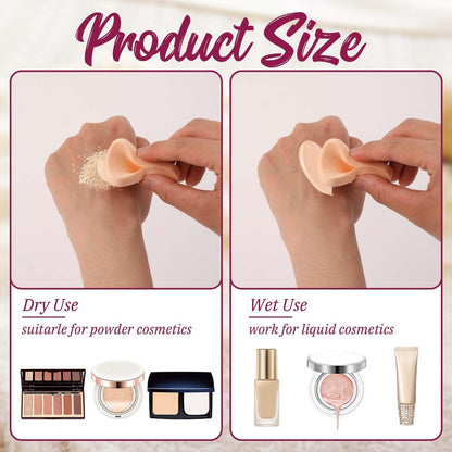 12 Pack Round Makeup Sponges - Skin Color Foundation Sponges for Flawless Application