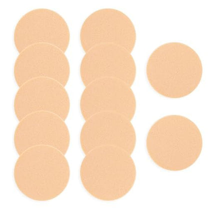 12 Pack Round Makeup Sponges - Skin Color Foundation Sponges for Flawless Application
