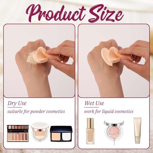 12 Pack Round Makeup Sponges - Skin Color Foundation Sponges for Flawless Application - görsel 6