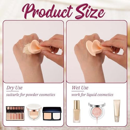 12 Pack Round Makeup Sponges - Skin Color Foundation Sponges for Flawless Application