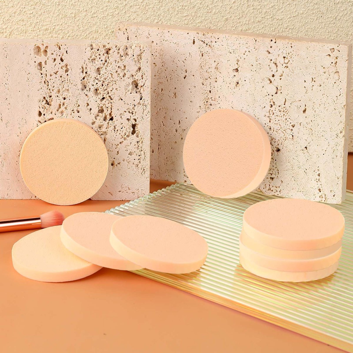12 Pack Round Makeup Sponges - Skin Color Foundation Sponges for Flawless Application - görsel 11