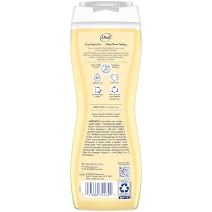 Dial Healthy Hydration Body Wash, Shea Butter Extract + Vitamin E, 16 fl oz (Pack of 4), Gentle & Moisturizing Avelisse