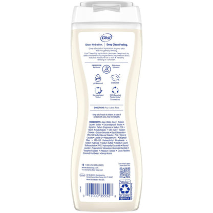 Dial Healthy Hydration Body Wash, Coconut Milk + Vitamin E, 16 fl oz (Pack of 4) - Gentle & Moisturizing Avelisse
