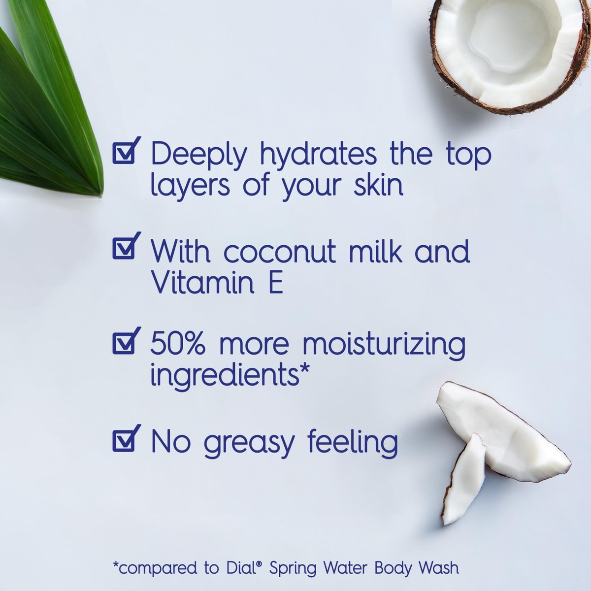 Dial Healthy Hydration Body Wash, Coconut Milk + Vitamin E, 16 fl oz (Pack of 4) - Gentle & Moisturizing Avelisse