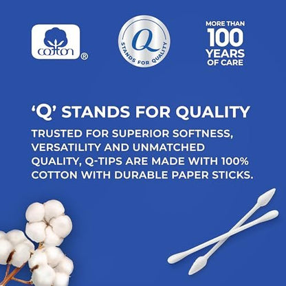 Q-Tips Cotton Swabs Variety Pack: Original, Hygiene Shield & Precision Tips - 1440 Count, 100% Cotton for Home, First Aid & Beauty Avelisse
