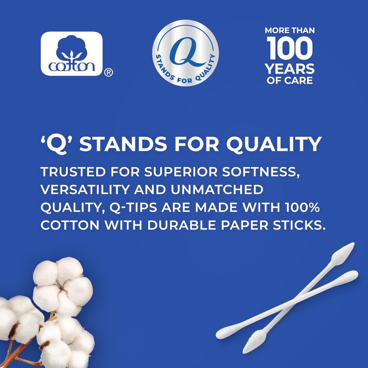 Q-Tips Cotton Swabs Variety Pack: Original, Hygiene Shield & Precision Tips - 1440 Count, 100% Cotton for Home, First Aid & Beauty Avelisse