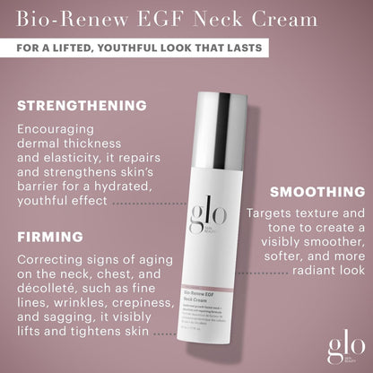 Glo Skin Beauty Bio-Renew EGF Neck Cream – Firming & Anti-Aging Treatment for Neck and Décolleté
