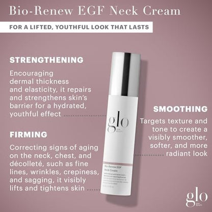 Glo Skin Beauty Bio-Renew EGF Neck Cream – Firming & Anti-Aging Treatment for Neck and Décolleté