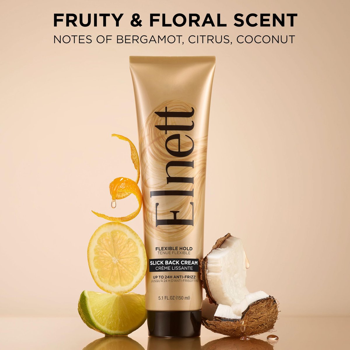 L'Oreal Paris Elnett Slick Back Styling Cream - Anti-Frizz Hair Cream for Flexible Hold, Frizz Control, Polished Shine and Slick Finish, 5.1 Fl Oz - görsel 8