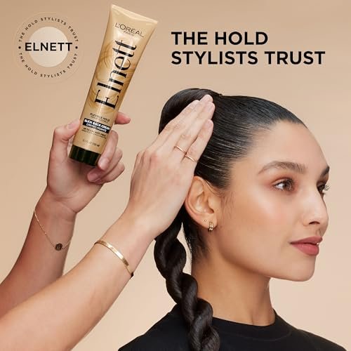 L'Oreal Paris Elnett Slick Back Styling Cream - Anti-Frizz Hair Cream for Flexible Hold, Frizz Control, Polished Shine and Slick Finish, 5.1 Fl Oz - görsel 5