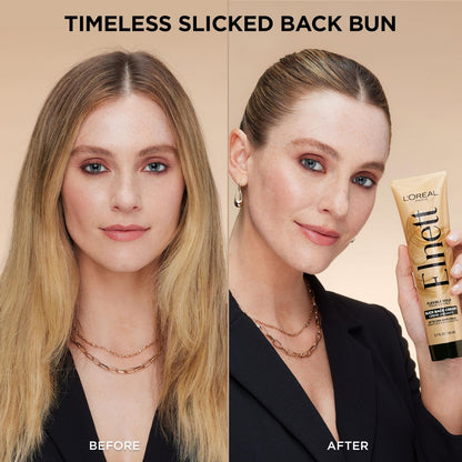 L'Oreal Paris Elnett Slick Back Styling Cream - Anti-Frizz Hair Cream for Flexible Hold, Frizz Control, Polished Shine and Slick Finish, 5.1 Fl Oz