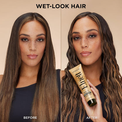 L'Oreal Paris Elnett Slick Back Styling Cream - Anti-Frizz Hair Cream for Flexible Hold, Frizz Control, Polished Shine and Slick Finish, 5.1 Fl Oz