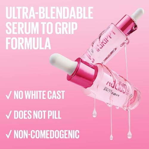 Maybelline Grippy Serum Primer – Hydrating Makeup Primer with 2% Niacinamide for Up to 24HR Wear, Clear, 1 Fl Oz - görsel 12