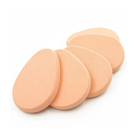 Fansoftiks 5-Pack Beige Smooth Makeup Sponge Blender - Super-Soft Foam for Flawless Foundation & Powder Application, Reusable & Washable