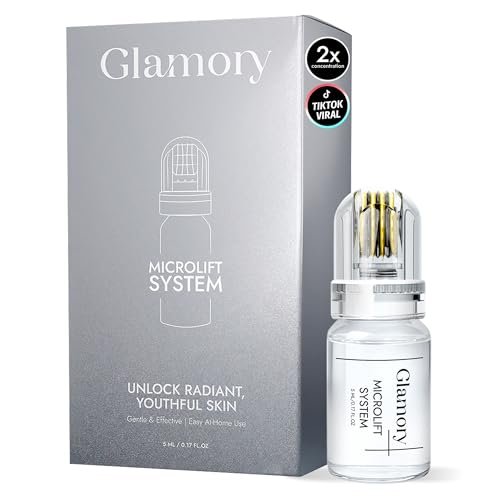 Original Glamory Radiant Flawless Skin Micro Infusion Kit - At Home Facial System Beauty Tool for Face with 0.25mm Needles Avelisse