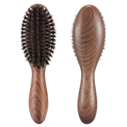 BESTOOL Natural Walnut Wood & Boar Bristle Hair Brush for Women, Men & Kids – Enhance Shine & Texture, Slick Back Hairbrush for Thin, Fine & Medium Hair Avelisse