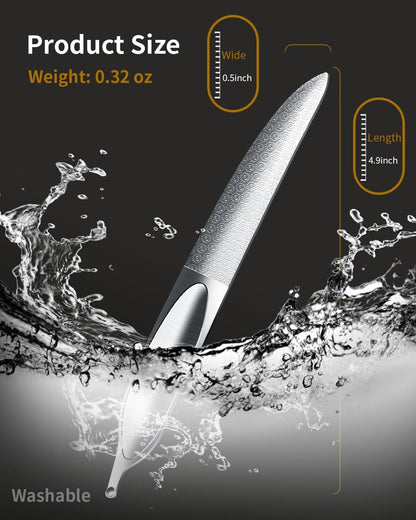 EBEWANLI Curved Nail File for Thick Toenails - Double Sided Stainless Steel Toenail File, Heavy Duty Fingernail File for Men and Women (Silver, 4.9 Inch)