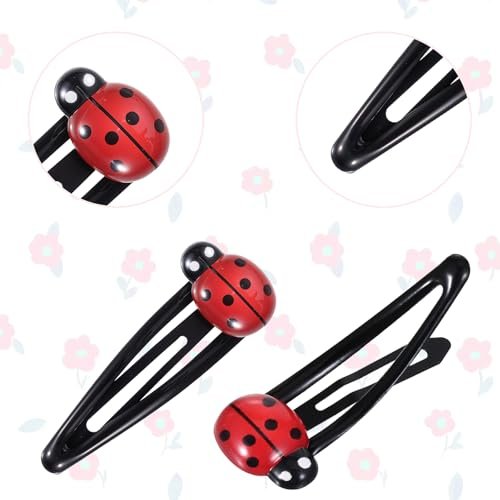 20 Pcs Ladybug Hair Clips - Red Cartoon Resin Hair Barrettes for Girls & Women - görsel 9