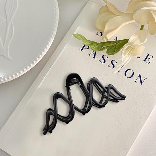 Metal Claw Clip for Thick Hair, Strong Hold Non-Slip Black Hair Clip for Buns, Twists & Half-Up Styles, 1 Piece - görsel 14