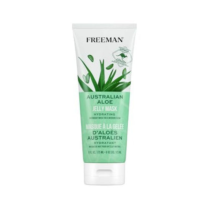 Freeman Exotic Blends Australian Aloe Jelly Mask - Leave-On Overnight Facial Mask for Calming, Soothing Irritation & Hydrating Dry Skin - Clean Skincare for All Skin Types - 6 fl. oz./175 ml Tube