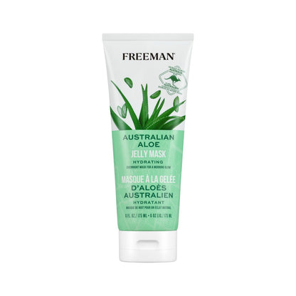 Freeman Exotic Blends Australian Aloe Jelly Mask - Leave-On Overnight Facial Mask for Calming, Soothing Irritation & Hydrating Dry Skin - Clean Skincare for All Skin Types - 6 fl. oz./175 ml Tube